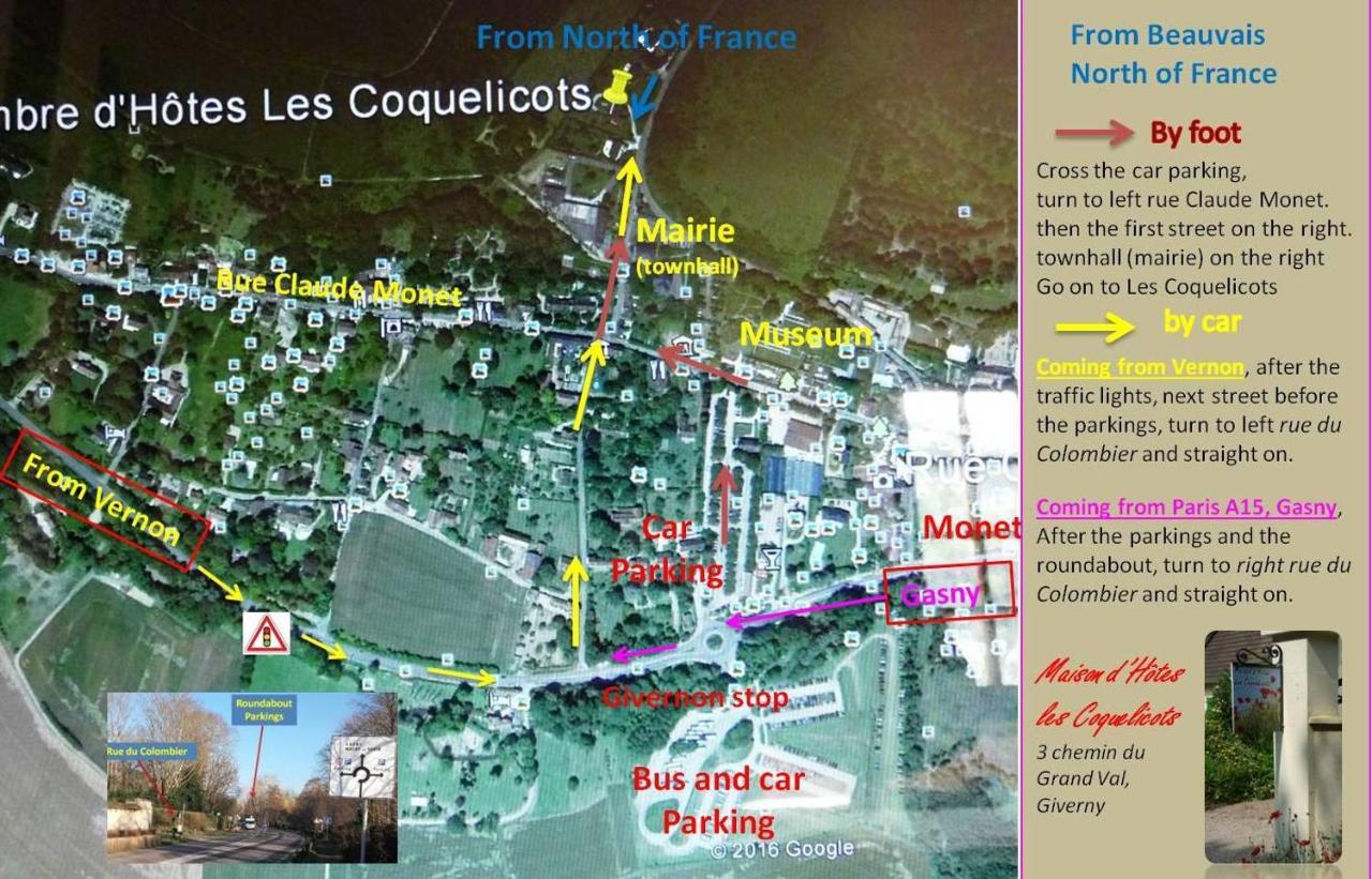 Maison D'Hotes Les Coquelicots Giverny Ngoại thất bức ảnh